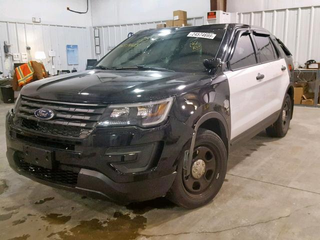 1FM5K8AR3JGC17753 - 2018 FORD EXPLORER P أسود صورة 2