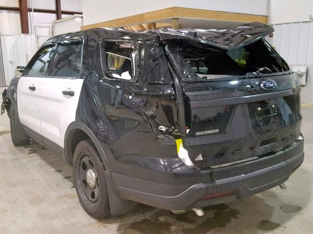 1FM5K8AR3JGC17753 - 2018 FORD EXPLORER P أسود صورة 3