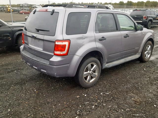 1FMCU03158KD84794 - 2008 FORD ESCAPE XLT GRAY photo 4