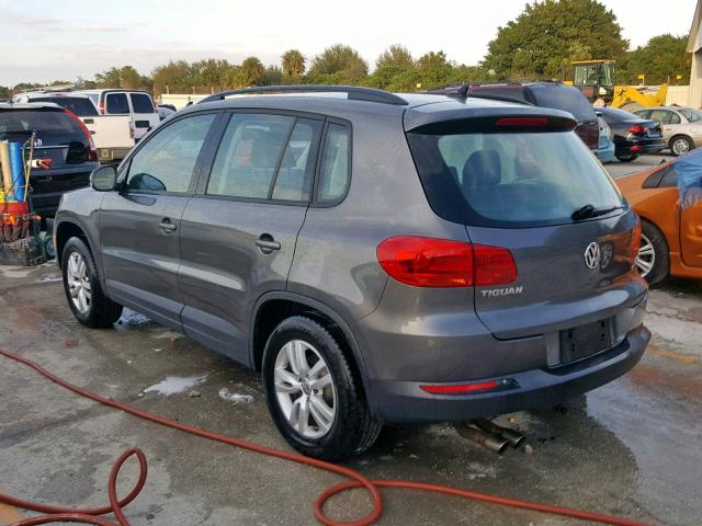 WVGBV7AX5HK038057 - 2017 VOLKSWAGEN TIGUAN S GRAY photo 3