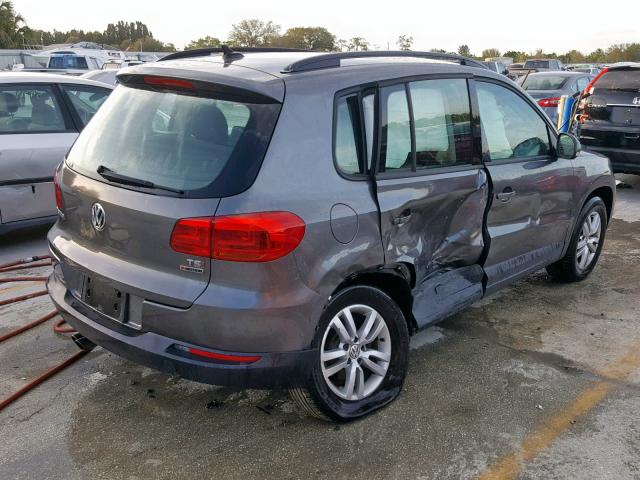 WVGBV7AX5HK038057 - 2017 VOLKSWAGEN TIGUAN S GRAY photo 4