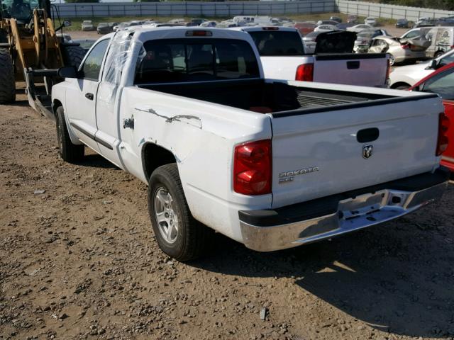 1D7HW42K55S290972 - 2005 DODGE DAKOTA SLT WHITE photo 3