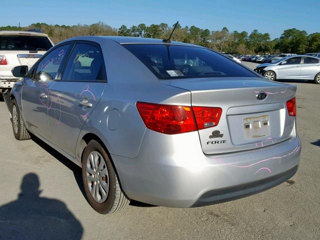 KNAFU4A22A5099251 - 2010 KIA FORTE EX SILVER photo 3