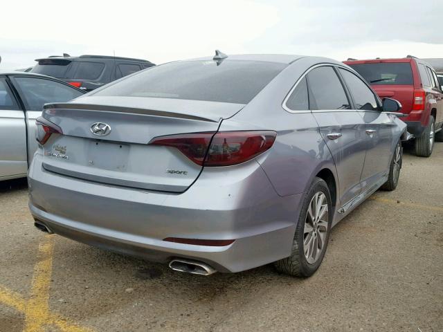 5NPE34AF6FH045642 - 2015 HYUNDAI SONATA SPO GRAY photo 4