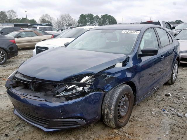 3VW2K7AJ7DM299375 - 2013 VOLKSWAGEN JETTA BASE Կապույտ լուսանկար 2