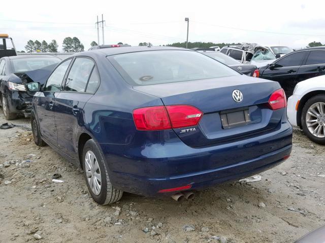 3VW2K7AJ7DM299375 - 2013 VOLKSWAGEN JETTA BASE Կապույտ լուսանկար 4