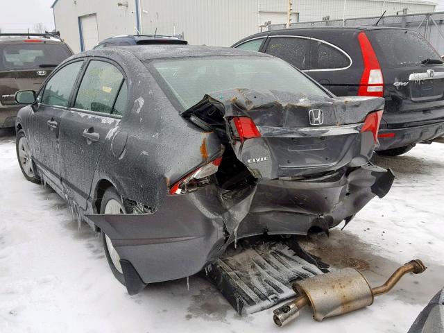 2HGFA1F60AH001902 - 2010 HONDA CIVIC GRAY photo 3