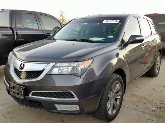 2HNYD2H51AH519293 - 2010 ACURA MDX ADVANC GRAY photo 2