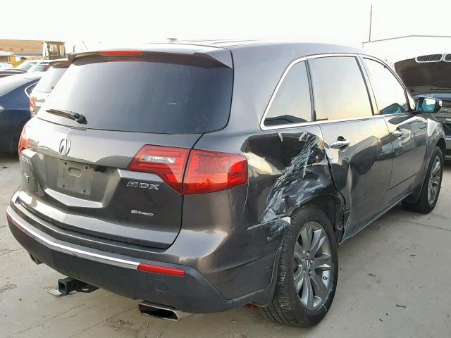 2HNYD2H51AH519293 - 2010 ACURA MDX ADVANC GRAY photo 4