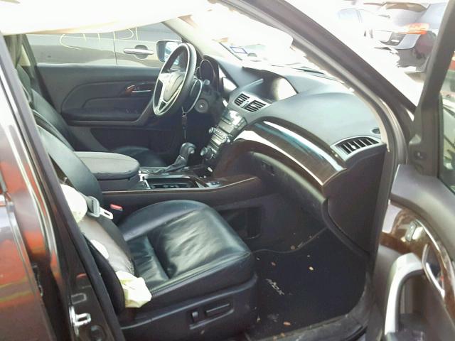 2HNYD2H51AH519293 - 2010 ACURA MDX ADVANC GRAY photo 5