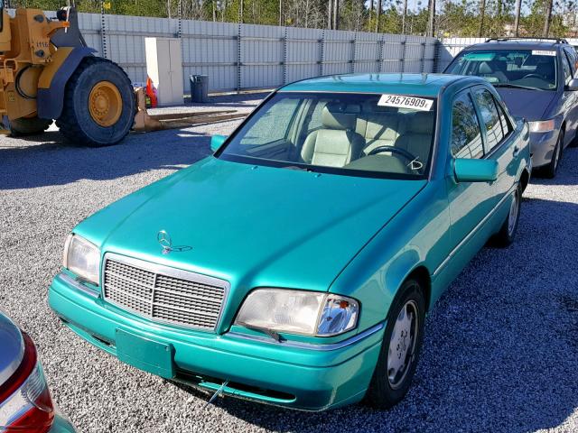 WDBHA28EXSF283999 - 1995 MERCEDES-BENZ C 280 TEAL photo 2