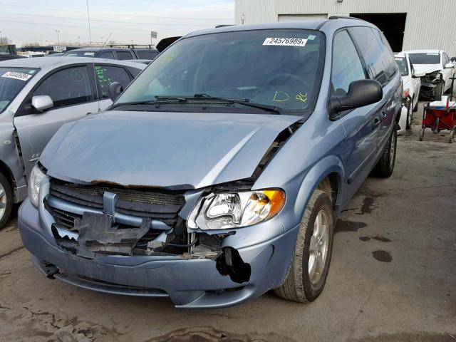 1D4GP24R76B617989 - 2006 DODGE GRAND CARA BLUE photo 2