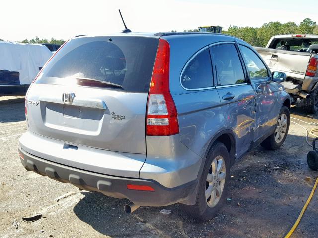 5J6RE38778L007379 - 2008 HONDA CR-V EXL BLUE photo 4