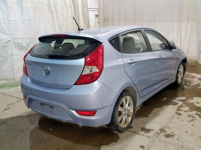 KMHCU5AE2CU020574 - 2012 HYUNDAI ACCENT GLS BLUE photo 4