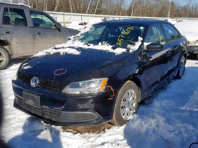 3VW2K7AJ0BM333234 - 2011 VOLKSWAGEN JETTA BASE BLACK photo 2