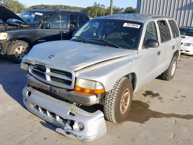 1B4HR38N02F114958 - 2002 DODGE DURANGO SP SILVER photo 2