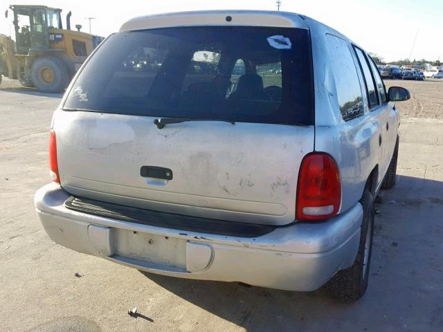 1B4HR38N02F114958 - 2002 DODGE DURANGO SP SILVER photo 4