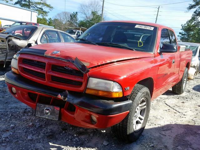 1B7GL22XXWS525267 - 1998 DODGE DAKOTA RED photo 2