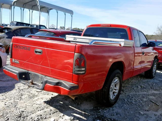 1B7GL22XXWS525267 - 1998 DODGE DAKOTA RED photo 4