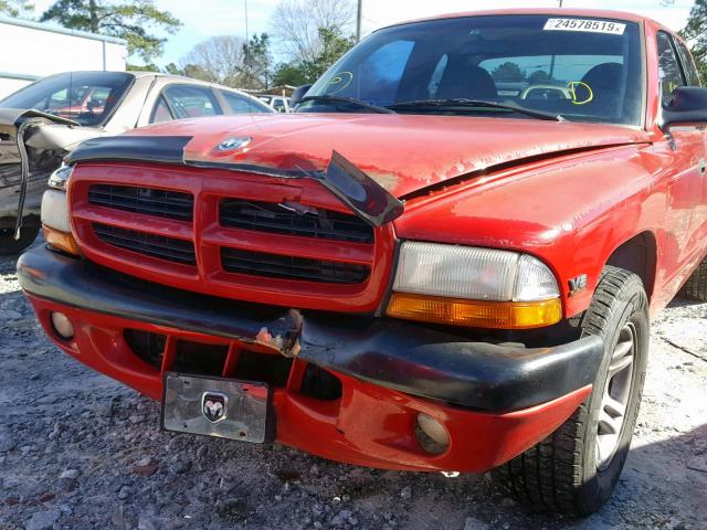 1B7GL22XXWS525267 - 1998 DODGE DAKOTA RED photo 9