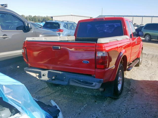 1FTYR44U02PB09467 - 2002 FORD RANGER SUP RED photo 4
