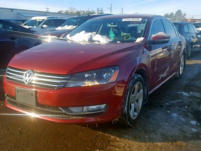 1VWAT7A34FC118330 - 2015 VOLKSWAGEN PASSAT S MAROON photo 2