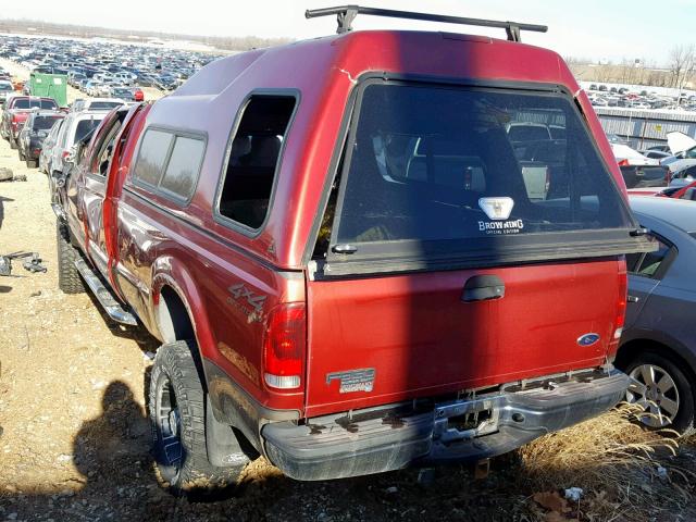 1FTSW31S32EB46701 - 2002 FORD F350 SRW S RED photo 3