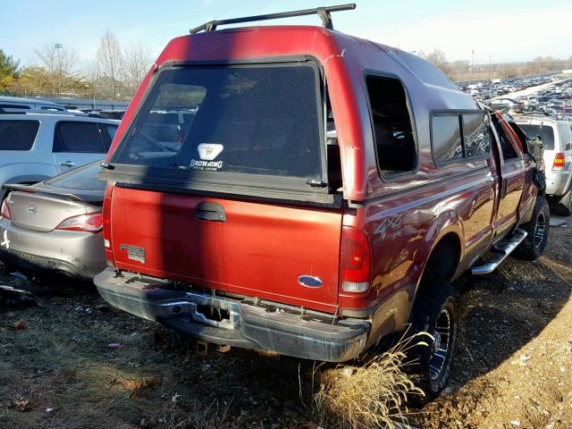 1FTSW31S32EB46701 - 2002 FORD F350 SRW S RED photo 4