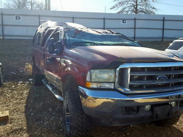 1FTSW31S32EB46701 - 2002 FORD F350 SRW S RED photo 9