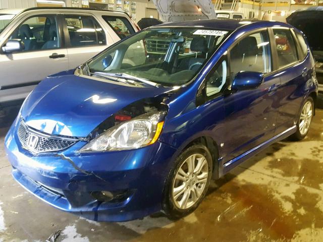 JHMGE88489S011771 - 2009 HONDA FIT SPORT BLUE photo 2