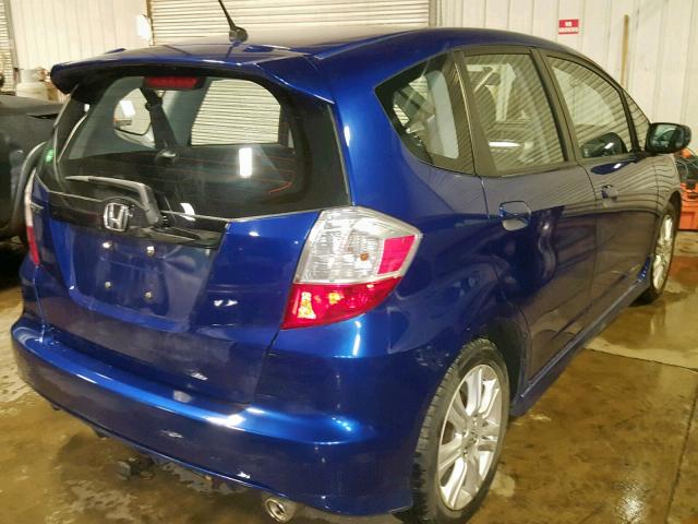 JHMGE88489S011771 - 2009 HONDA FIT SPORT BLUE photo 4