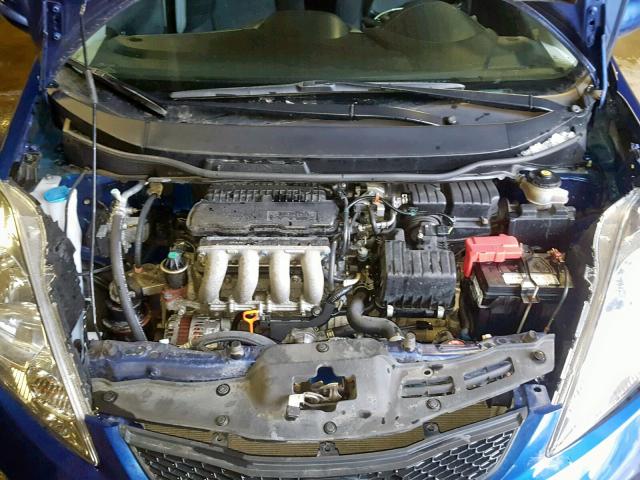 JHMGE88489S011771 - 2009 HONDA FIT SPORT BLUE photo 7