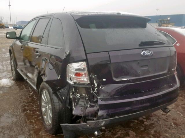 2FMDK38C77BB63745 - 2007 FORD EDGE SEL BLACK photo 3