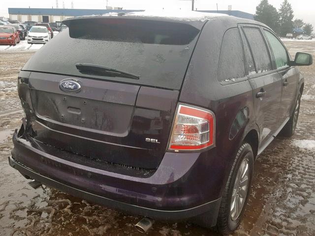 2FMDK38C77BB63745 - 2007 FORD EDGE SEL BLACK photo 4