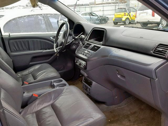 5FNRL387X7B042821 - 2007 HONDA ODYSSEY EX BLUE photo 5