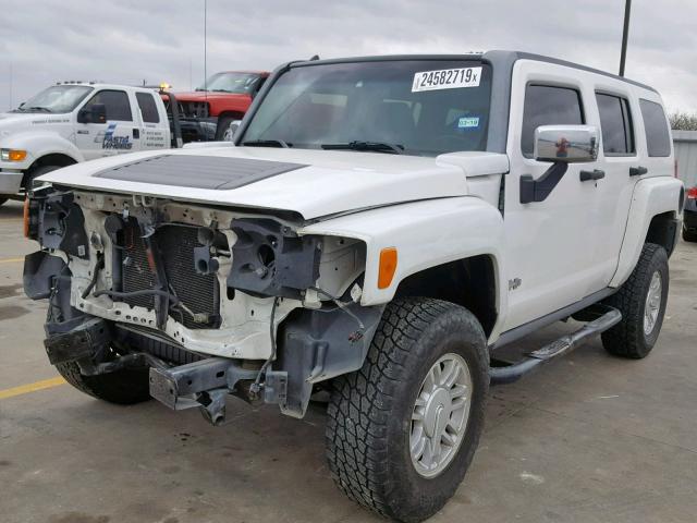 5GTEN13E598119724 - 2009 HUMMER H3 WHITE photo 2