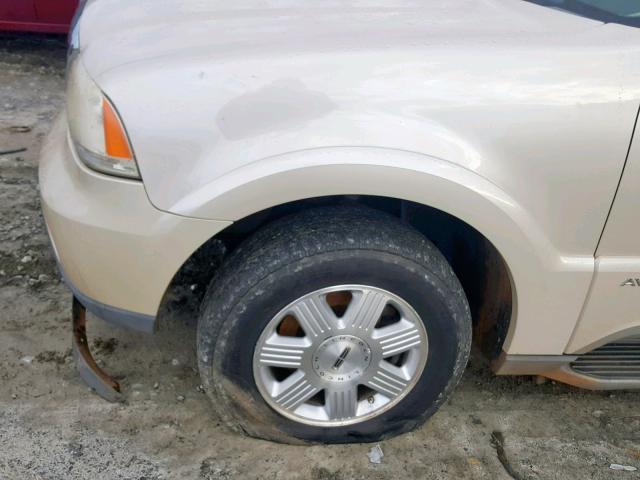 5LMEU68H55ZJ04101 - 2005 LINCOLN AVIATOR 奶油色 照片 9