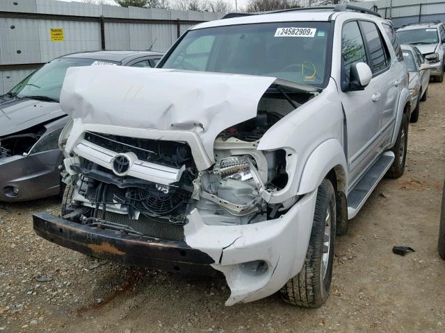 5TDBT48A56S261621 - 2006 TOYOTA SEQUOIA LI WHITE photo 2