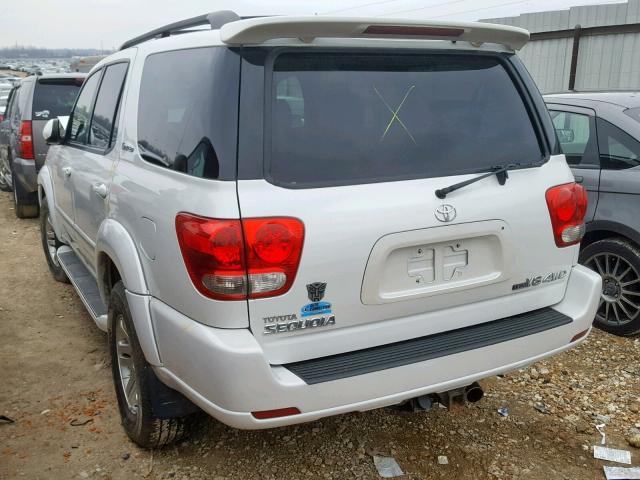 5TDBT48A56S261621 - 2006 TOYOTA SEQUOIA LI WHITE photo 3