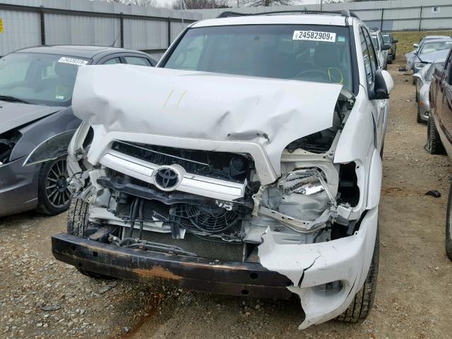 5TDBT48A56S261621 - 2006 TOYOTA SEQUOIA LI WHITE photo 9