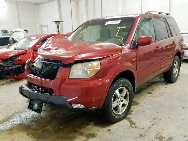 5FNYF18466B019516 - 2006 HONDA PILOT EX BURGUNDY photo 2