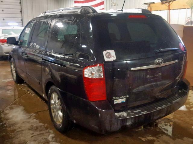 KNDMB233296279989 - 2009 KIA SEDONA EX BLACK photo 3