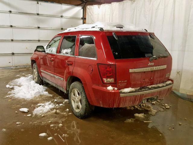 1J4HR58285C730489 - 2005 JEEP GRAND CHER RED photo 3