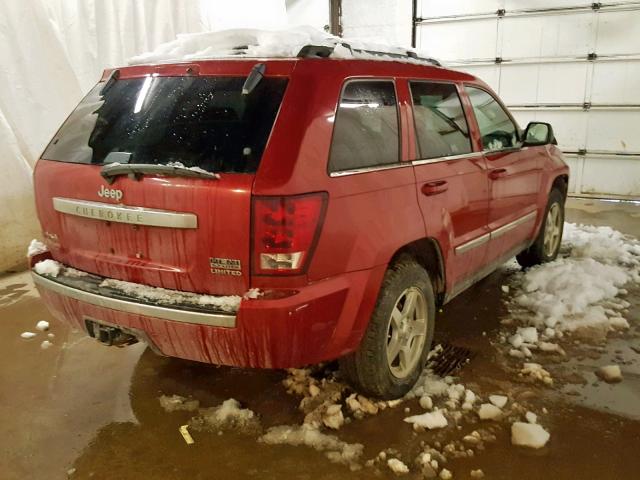 1J4HR58285C730489 - 2005 JEEP GRAND CHER RED photo 4