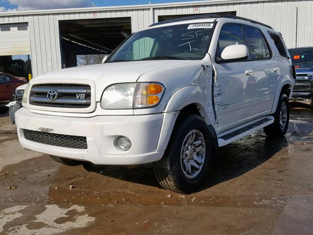 5TDBT48A73S188151 - 2003 TOYOTA SEQUOIA LI WHITE photo 2