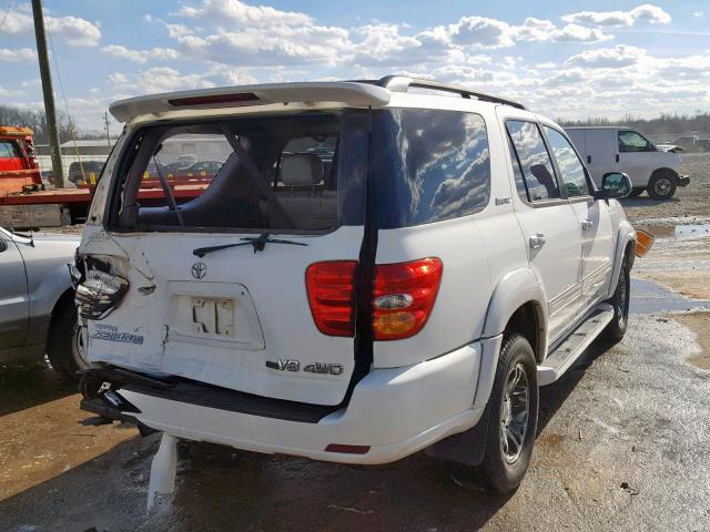 5TDBT48A73S188151 - 2003 TOYOTA SEQUOIA LI WHITE photo 4