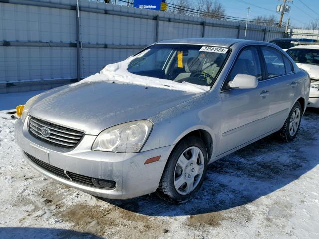 KNAGE123685267541 - 2008 KIA OPTIMA LX SILVER photo 2