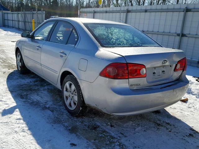 KNAGE123685267541 - 2008 KIA OPTIMA LX SILVER photo 3