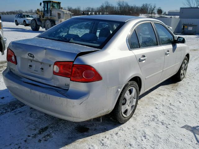 KNAGE123685267541 - 2008 KIA OPTIMA LX SILVER photo 4