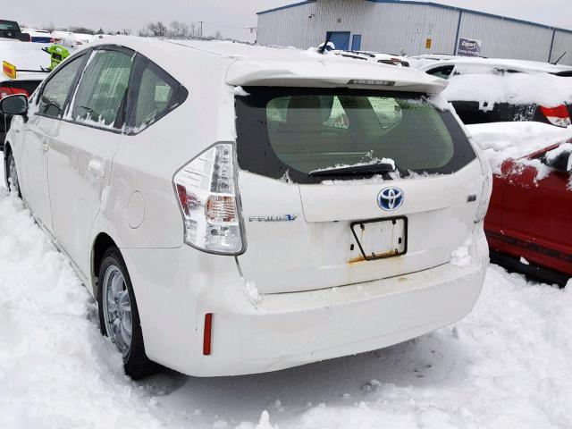 JTDZN3EU4E3362697 - 2014 TOYOTA PRIUS V WHITE photo 3